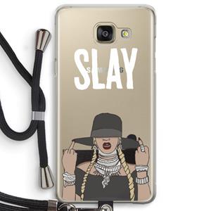 CaseCompany Slay All Day: Samsung Galaxy A5 (2016) Transparant Hoesje met koord