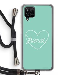 CaseCompany Friends heart pastel: Samsung Galaxy A12 Transparant Hoesje met koord