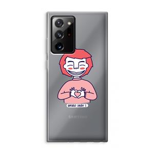 CaseCompany Hartje: Samsung Galaxy Note 20 Ultra / Note 20 Ultra 5G Transparant Hoesje