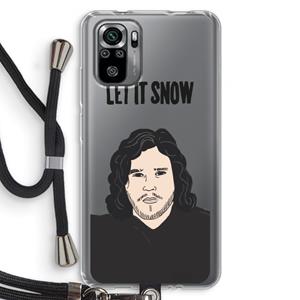 CaseCompany Let It Snow: Xiaomi Redmi Note 10S Transparant Hoesje met koord