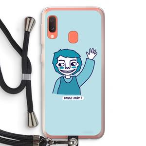CaseCompany Zwaai: Samsung Galaxy A20e Transparant Hoesje met koord