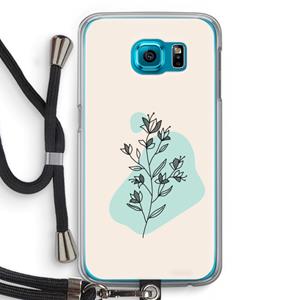 CaseCompany Violets are blue: Samsung Galaxy S6 Transparant Hoesje met koord
