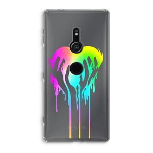 CaseCompany Hold My Heart: Sony Xperia XZ2 Transparant Hoesje