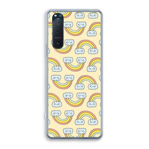 CaseCompany Regenboog: Sony Xperia 5 II Transparant Hoesje