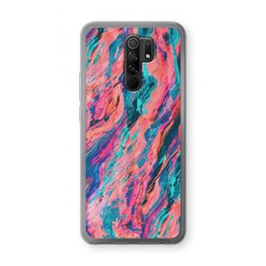 CaseCompany Electric Times: Xiaomi Redmi 9 Transparant Hoesje