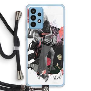 CaseCompany Dissimulation du réel: Samsung Galaxy A52 Transparant Hoesje met koord