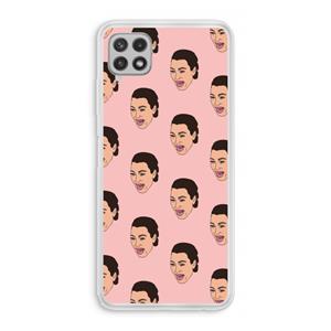 CaseCompany Ugly Cry Call: Samsung Galaxy A22 4G Transparant Hoesje