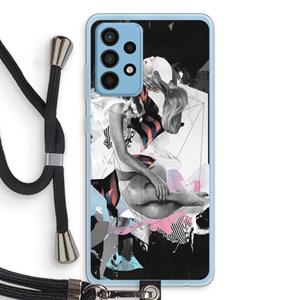 CaseCompany Camouflage de sommeil: Samsung Galaxy A52 Transparant Hoesje met koord