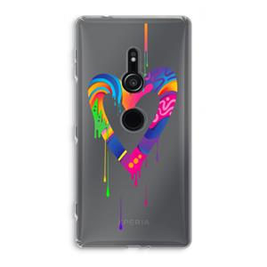 CaseCompany Melts My Heart: Sony Xperia XZ2 Transparant Hoesje