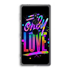 CaseCompany Only Love: Sony Xperia XZ2 Transparant Hoesje