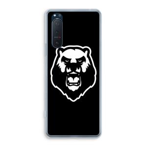 CaseCompany Angry Bear (black): Sony Xperia 5 II Transparant Hoesje