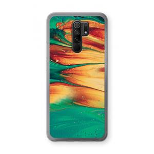 CaseCompany Green Inferno: Xiaomi Redmi 9 Transparant Hoesje