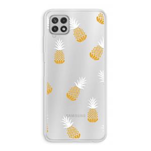 CaseCompany Ananasjes: Samsung Galaxy A22 4G Transparant Hoesje