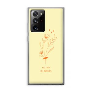 CaseCompany No rain no flowers: Samsung Galaxy Note 20 Ultra / Note 20 Ultra 5G Transparant Hoesje