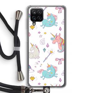 CaseCompany Fantasiewereld: Samsung Galaxy A12 Transparant Hoesje met koord