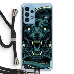 CaseCompany Cougar and Vipers: Samsung Galaxy A52 Transparant Hoesje met koord