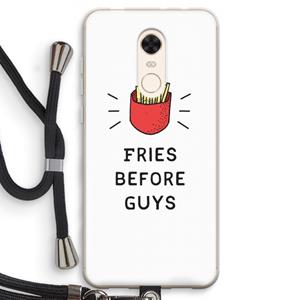 CaseCompany Fries before guys: Xiaomi Redmi 5 Transparant Hoesje met koord