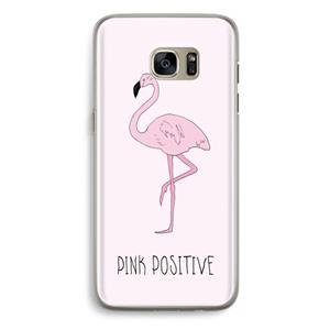 CaseCompany Pink positive: Samsung Galaxy S7 Edge Transparant Hoesje
