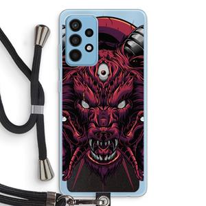 CaseCompany Hell Hound and Serpents: Samsung Galaxy A52 Transparant Hoesje met koord