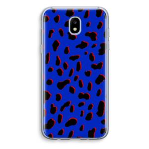 CaseCompany Blue Leopard: Samsung Galaxy J5 (2017) Transparant Hoesje