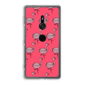 CaseCompany Flamingo: Sony Xperia XZ2 Transparant Hoesje