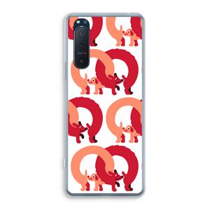 CaseCompany Dogs: Sony Xperia 5 II Transparant Hoesje