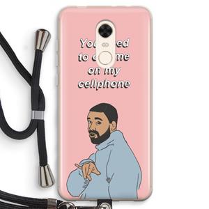 CaseCompany Hotline bling: Xiaomi Redmi 5 Transparant Hoesje met koord