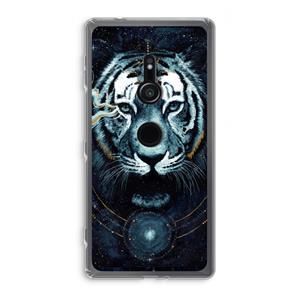 CaseCompany Darkness Tiger: Sony Xperia XZ2 Transparant Hoesje