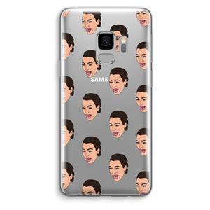 CaseCompany Ugly Cry Call: Samsung Galaxy S9 Transparant Hoesje
