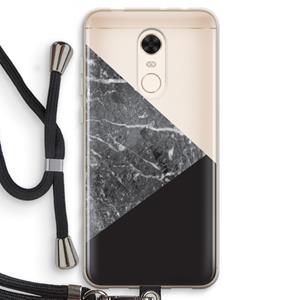 CaseCompany Combinatie marmer: Xiaomi Redmi 5 Transparant Hoesje met koord