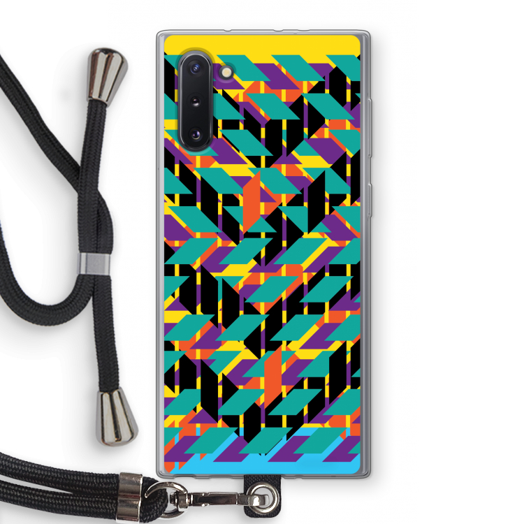 CaseCompany Skew Bee 1: Samsung Galaxy Note 10 Transparant Hoesje met koord