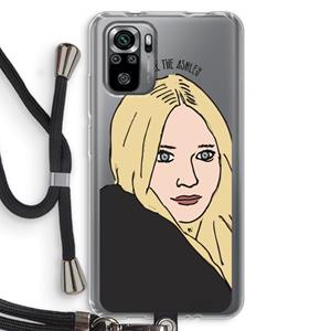 CaseCompany Ashley: Xiaomi Redmi Note 10S Transparant Hoesje met koord
