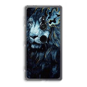 CaseCompany Darkness Lion: Sony Xperia XZ2 Transparant Hoesje