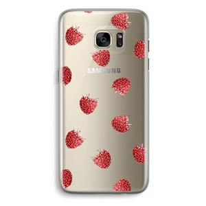 CaseCompany Framboosjes: Samsung Galaxy S7 Edge Transparant Hoesje