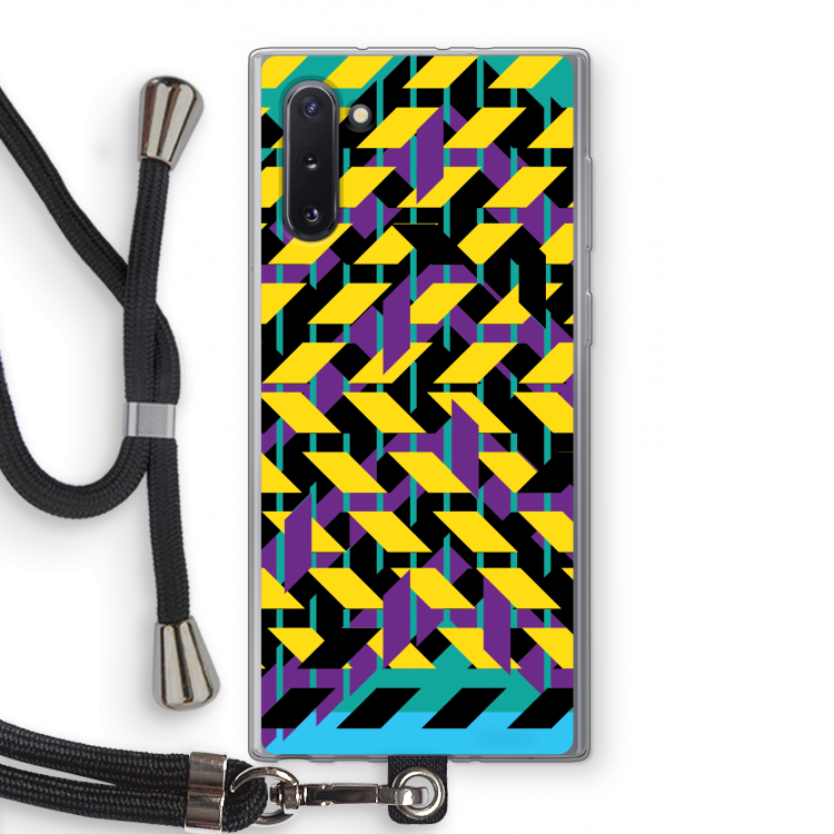 CaseCompany Skew Bee 3: Samsung Galaxy Note 10 Transparant Hoesje met koord