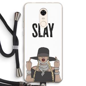 CaseCompany Slay All Day: Xiaomi Redmi 5 Transparant Hoesje met koord