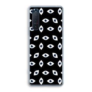 CaseCompany Eyes pattern: Sony Xperia 5 II Transparant Hoesje