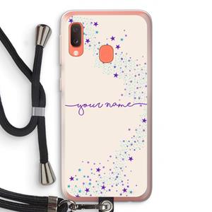 CaseCompany Sterren: Samsung Galaxy A20e Transparant Hoesje met koord