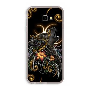 CaseCompany Huilende Wolf: Samsung Galaxy J4 Plus Transparant Hoesje