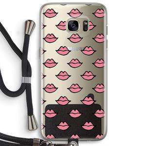CaseCompany Lipjes: Samsung Galaxy S7 Edge Transparant Hoesje met koord
