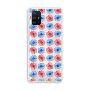CaseCompany Klaproosjes: Galaxy A51 4G Transparant Hoesje