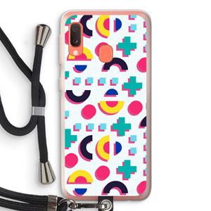CaseCompany 8-bit N°2: Samsung Galaxy A20e Transparant Hoesje met koord