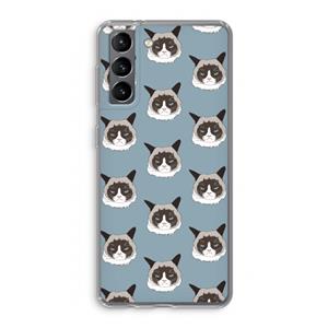 CaseCompany It's a Purrr Case: Samsung Galaxy S21 Transparant Hoesje