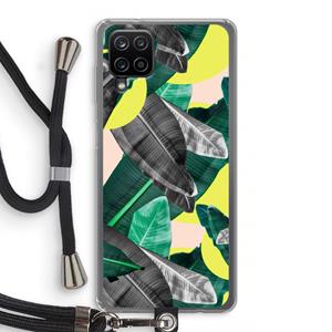 CaseCompany Fantasie jungle: Samsung Galaxy A12 Transparant Hoesje met koord