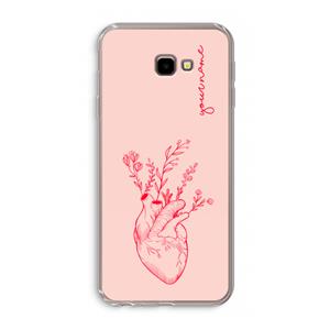 CaseCompany Blooming Heart: Samsung Galaxy J4 Plus Transparant Hoesje