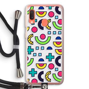 CaseCompany 8-bit N°6: Samsung Galaxy A20e Transparant Hoesje met koord