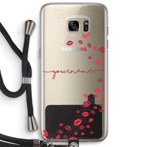 CaseCompany Kusjes: Samsung Galaxy S7 Edge Transparant Hoesje met koord