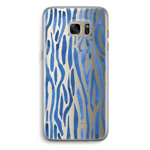 CaseCompany Blauwe nerven: Samsung Galaxy S7 Edge Transparant Hoesje