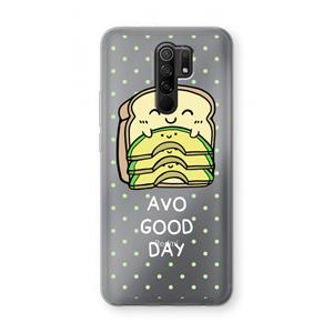 CaseCompany Avo Good Day: Xiaomi Redmi 9 Transparant Hoesje