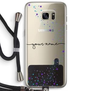 CaseCompany Sterren: Samsung Galaxy S7 Edge Transparant Hoesje met koord